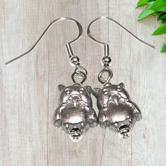 Hand Crafted Jewelry - HAND CRAFTED Earrings Owl Silver Dangle Harry Potter Steampunk Hedwig Pierced